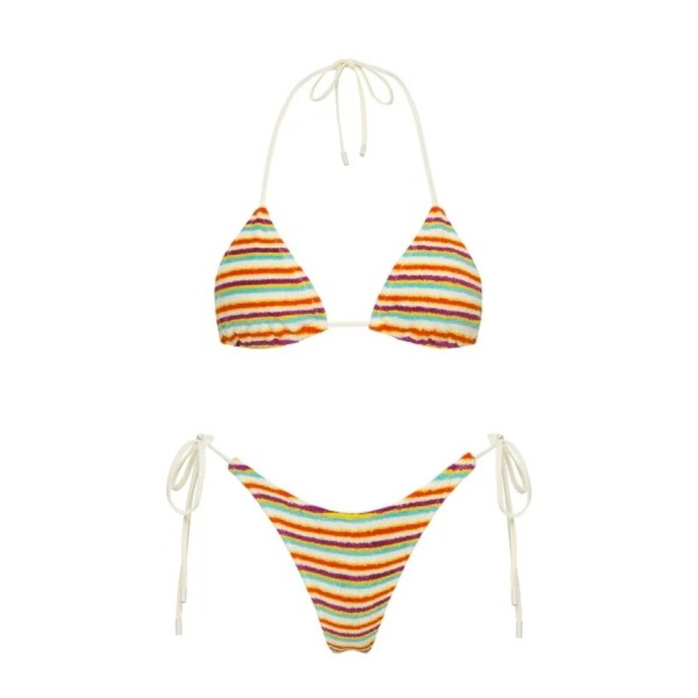 Triangl Swimwear Vinca Bonn Terry Towelling Bikini Set in Orange